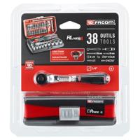 Facom compacte 1/4" doppenset 6-kant met ratel met stofdichte kop - rl.nano1 - thumbnail