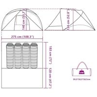 Tent 4-persoons waterdicht groen - thumbnail