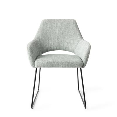 Jesper Home Yanai eetkamerstoel Soft Sage slide black