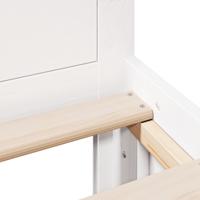 Bedframe zonder matras met hoofdbord grenenhout wit 140x200 cm - thumbnail