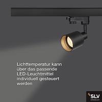SLV RailspotPuri GU10 3-fase 6,4cm zwart - 1001871 - thumbnail