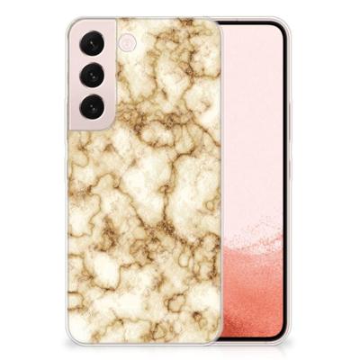 Samsung Galaxy S22 | TPU | Siliconen hoesje | Marmer Goud