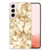 Samsung Galaxy S22 | TPU | Siliconen hoesje | Marmer Goud - thumbnail