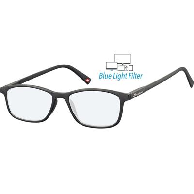 Bril montana +0.00dpt blue light filter zwart