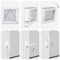 Kelderraam "RISOR" 60x60 cm draai- en kiephoek DIN rechts wit - thumbnail