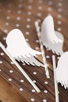 Transparant Met Gouden Stippen Organza Op Rol (9m x 0.36m) - thumbnail