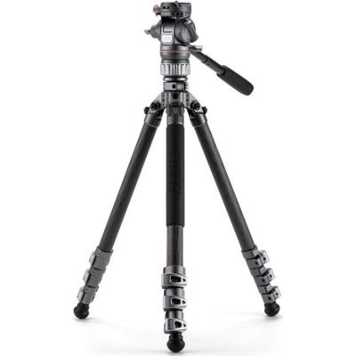 Tilta Travel Video Fluid Head with 3-Stage Carbon Fiber Legs - Space Gray