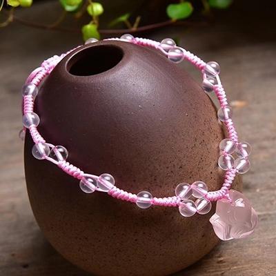 Vrouwen sieraden Pink Fox Crystal schoentjes (roze)