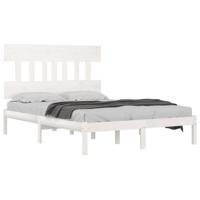 Bedframe massief hout wit 140x200 cm - thumbnail