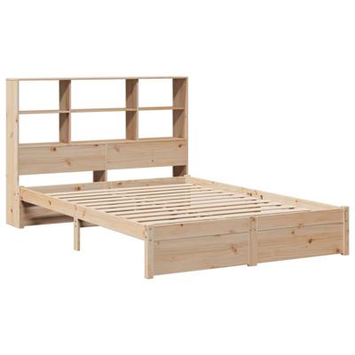 Bed met boekenkast zonder matras massief grenenhout 120x200 cm - thumbnail