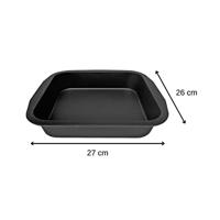 Zenker brownie bakvorm black metallic 27x26x5cm - thumbnail