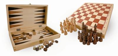 Small Foot houten klassieke spellen 3in1 in kist