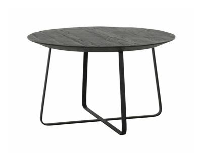 DTP Home Salontafel 'Neptunes' Teakhout, 60cm, kleur Zwart