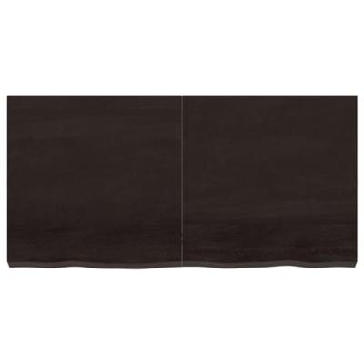 VidaXL Wastafelblad 120x60x(2-6) cm behandeld massief hout donkerbruin VidaXL Wastafelblad 120x60x(2-6) cm behandeld massief hout donkerbruin