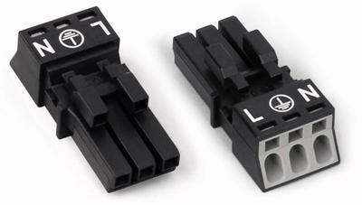 WAGO 890-203 Netstekker WINSTA MINI Bus, recht Totaal aantal polen: 2 + PE 16 A Zwart 1 stuk(s) WAGO 890-203 Netstekker WINSTA MINI Bus, recht Totaal aantal polen: 2 + PE 16 A Zwart 1 stuk(s)