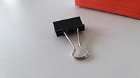 OFFICE products foldbackclip, zwart, 25 mm, doos van 12 stuks - thumbnail