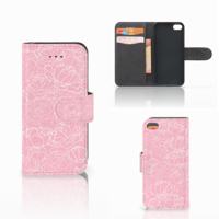 Apple iPhone 5C Hoesje White Flowers - thumbnail