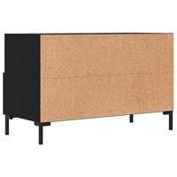 Tv-meubel 80x36x50 cm bewerkt hout zwart - thumbnail