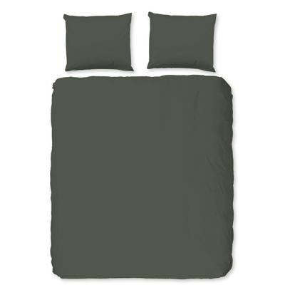 HIP Dekbedovertrek "uni dessin" - Groen - (240x200/220 cm) - Katoen Satijn