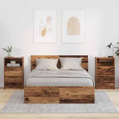 Nachtkastjes 2 pcs Oud Hout 40 x 30 x 467 cm Bewerkt hout