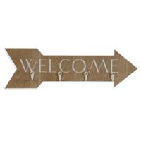 Wandkapstok Versa Welcome Hout MDF 4 x 14,5 x 48 cm - thumbnail