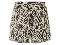 esmara Korte dames broek (Beige/zwart, 34) - thumbnail