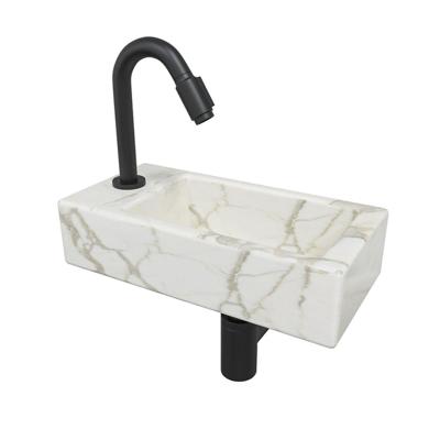 Wiesbaden Mini-Rhea Links fonteinset 36x18x9cm Carrara marmerlook wit incl. victoria luxe fonteinkraan zwart mat 32.5496 - 22.2730 - 32.3537 - sw696215 - sw696205 Wiesbaden Mini-Rhea Links fonteinset 36x18x9cm Carrara marmerlook wit incl. victoria luxe fonteinkraan zwart mat 32.5496 - 22.2730 - 32.3537 - sw696215 - sw696205