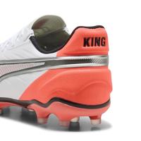 PUMA King Match Gras / Kunstgras Voetbalschoenen (MG) Wit Felrood Zwart - thumbnail