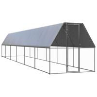 Buitenhok voor kippen 2x12x2 m gegalvaniseerd staal - thumbnail