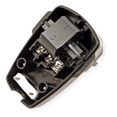 BACHMANN Geaarde stekker , zwarte platte wipschakelaar 2-p