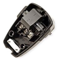 BACHMANN Geaarde stekker , zwarte platte wipschakelaar 2-p - thumbnail