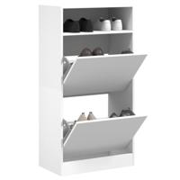 VidaXL Schoenenkast 60x34x116 cm bewerkt hout wit - thumbnail
