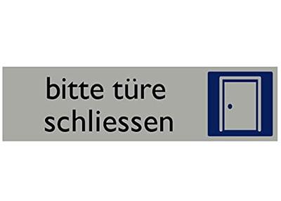 Infobord pictogram deur sluiten 165x44mm