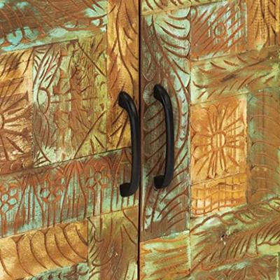 Dressoir handgesneden 55x30x75 cm massief gerecycled hout Dressoir handgesneden 55x30x75 cm massief gerecycled hout