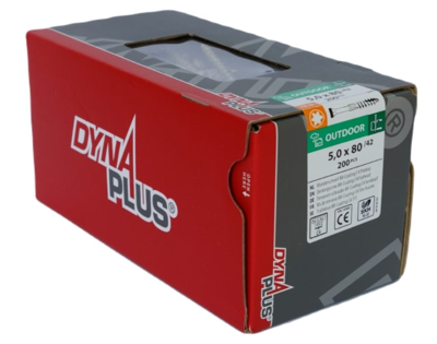 Dynaplus Vlonderschroef Xtreme Ar-Bronze Pk-60° +Snijpunt Torx TX25 5.0X80/42 | 200 stuks - 0283.08.42401