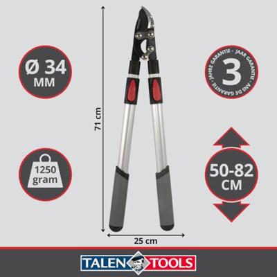 Takkenschaar aambeeld telescopisch premium 66-99 cm TalenTools - Talentools Takkenschaar aambeeld telescopisch premium 66-99 cm TalenTools - Talentools