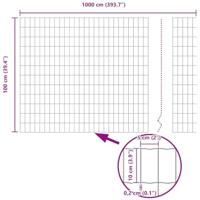 VidaXL Euro hek groen 1 x 10 m pvc-gecoat ijzer - thumbnail