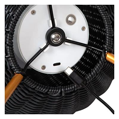 Lucide COLIN IP44 - Oplaadbare Vloerlamp Binnen/Buiten - Accu/Batterij - LED 3 StepDim - 1x3W 3000K - IP44 - Zwart