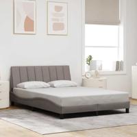 Bedframe zonder matras "Hanko" stof taupe 140x190 cm - thumbnail