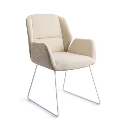 Jesper Home Myoko eetkamerstoel Sandy Hill slide white