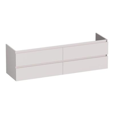 Brauer Joy - Onderkast - 160 cm - met 4 Softclose Lades Greeploos en 2 Sifon Uitsparingen - Mat Zand