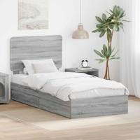 Bedframe met lade Grijs Sonoma 100 x 200 cm Bewerkt hout - thumbnail