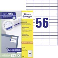 Etiket avery 3668 52.5x21.2mm wit 5600st - thumbnail