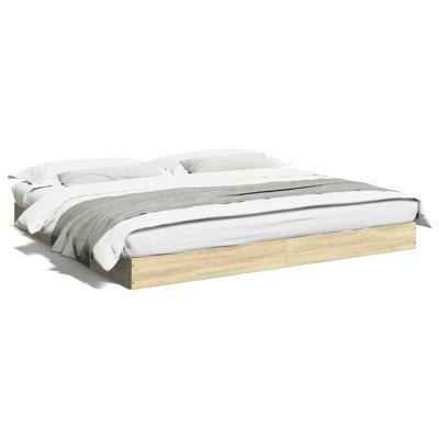 Bedframe zonder matras hout sonoma eikenkleurig 180x200 cm