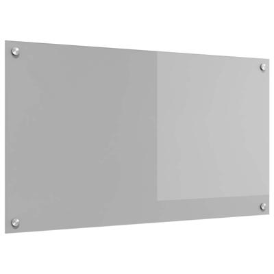 VidaXL Keuken spatscherm lichtgrijs 90 x 50 cm gehard glas