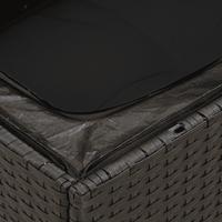 6-delige Loungeset met kussens poly rattan zwart - thumbnail