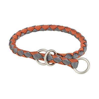 TRIXIE HALSBAND HOND CAVO HALFSLIP ROEST / GRAFIET GRIJS 47-55X1,8 CM
