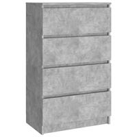 Dressoir 60x35x98,5 cm bewerkt hout betongrijs - thumbnail