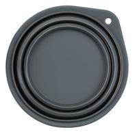 Trixie voerbak / drinkbak reis siliconen assorti - thumbnail