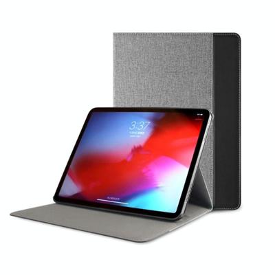 Mutural Britse serie Color Matching PC + canvas PU lederen case voor iPad Pro 12 9 inch (2018) met houder & pen slot